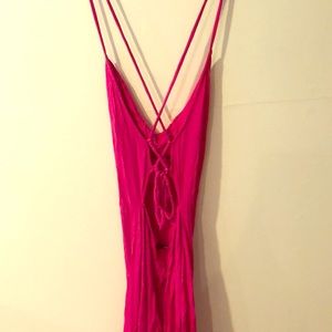 Pink maxi dress with tie back by Victoria’s Secret